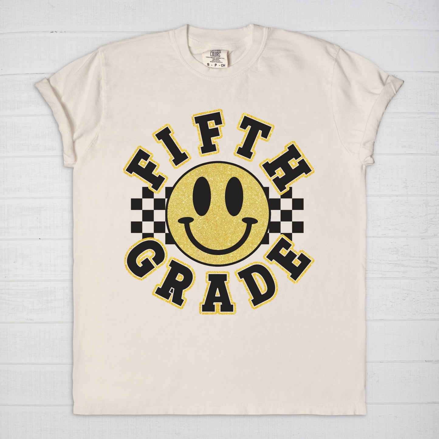 Hello Fifth Grade Retro Smiley Tee