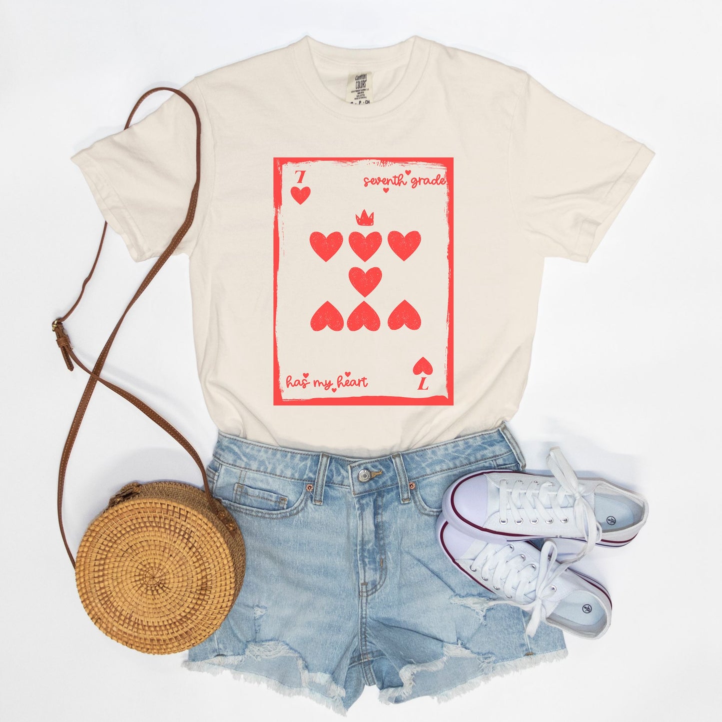 Seventh Grade Playing Card Tee