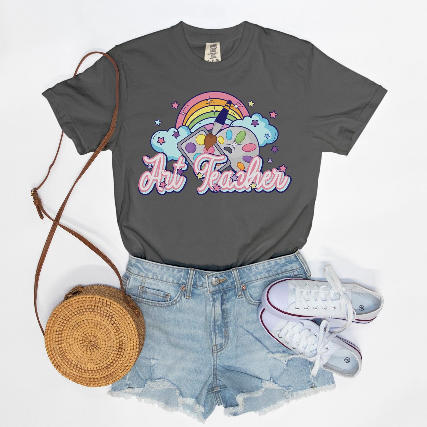 Art Teacher Rainbow Tee