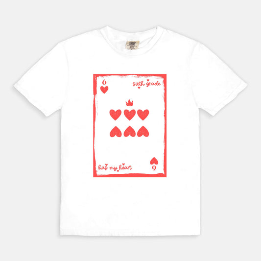 Sixth Grade Playing Card Tee