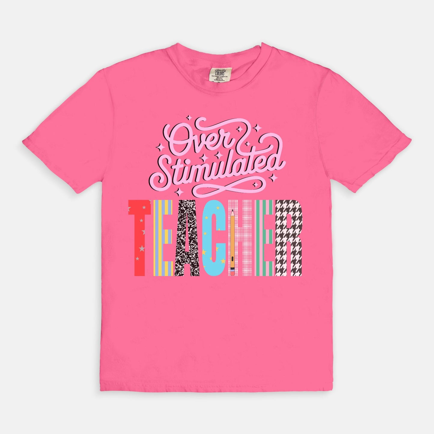Overstimulated Teacher Tee