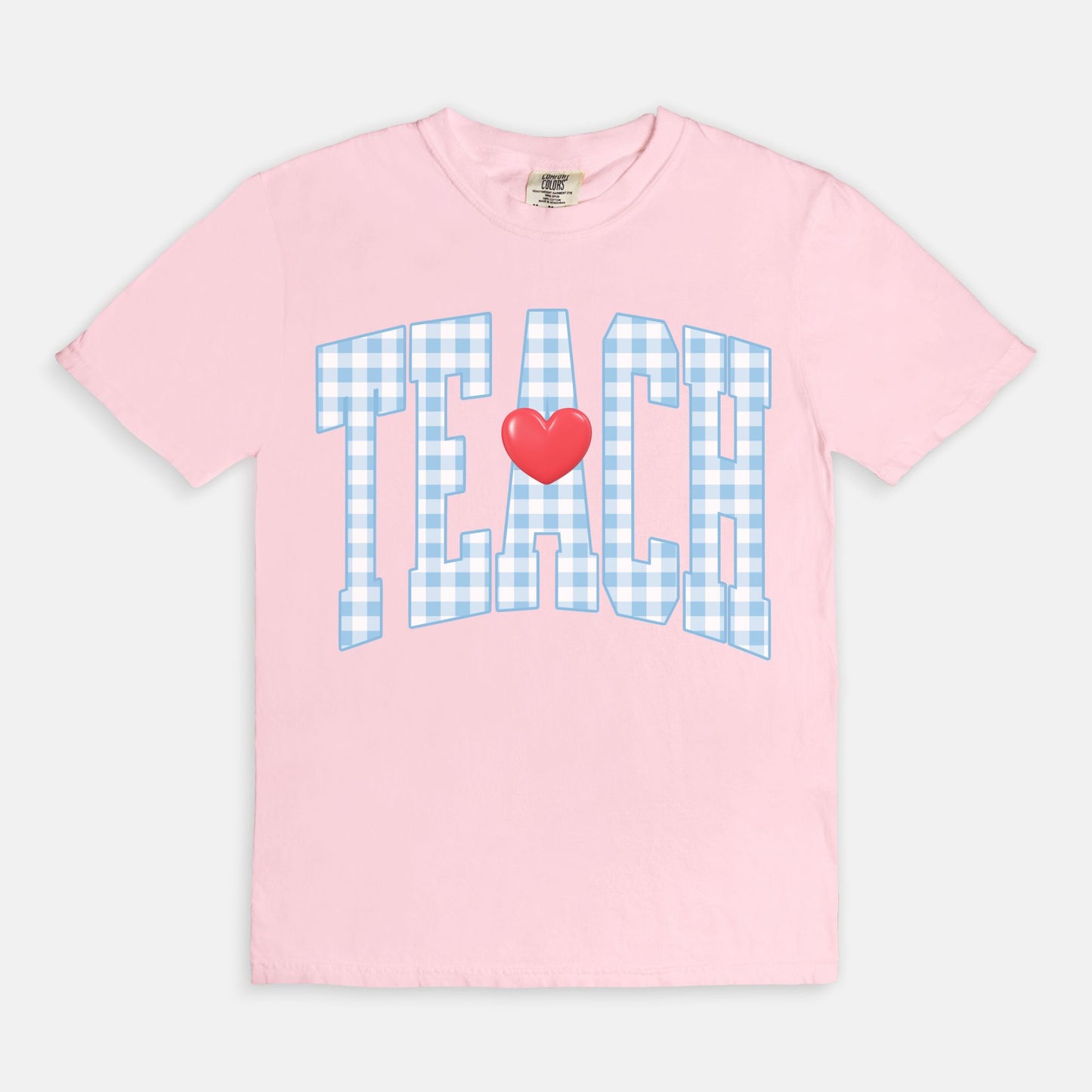 Gingham Teach Valentine Tee