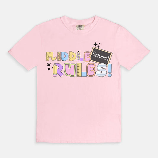 Middle School Rules Ransom Tee