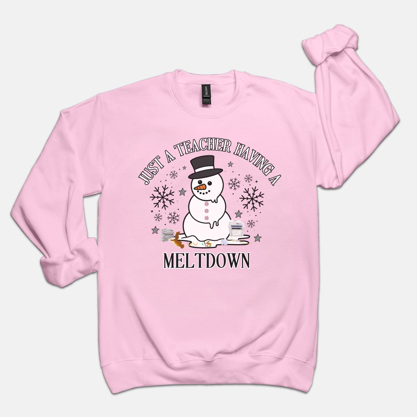 Just A Teacher Having a Meltdown Crewneck Sweatshirt