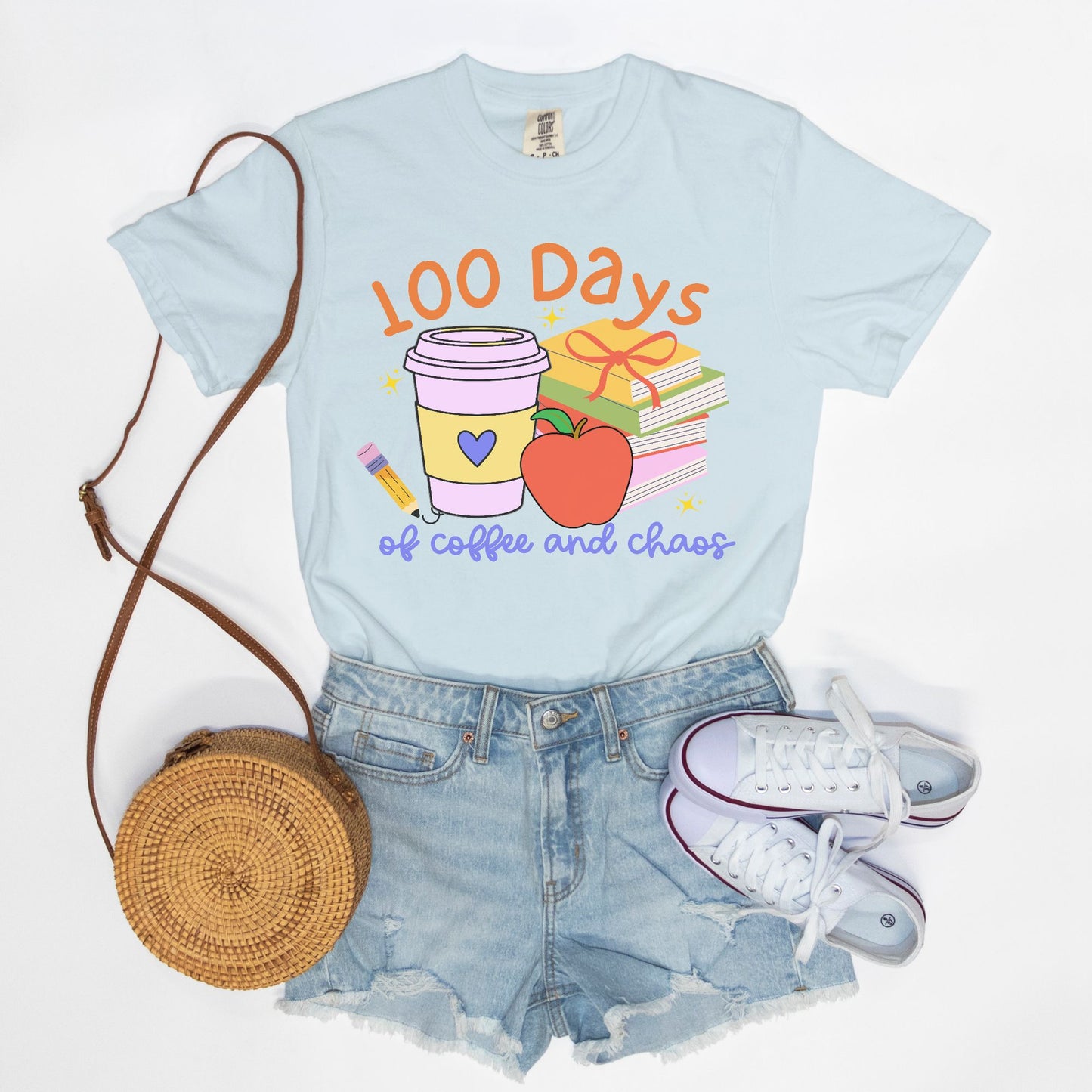 100 Days of Coffee and Chaos Tee