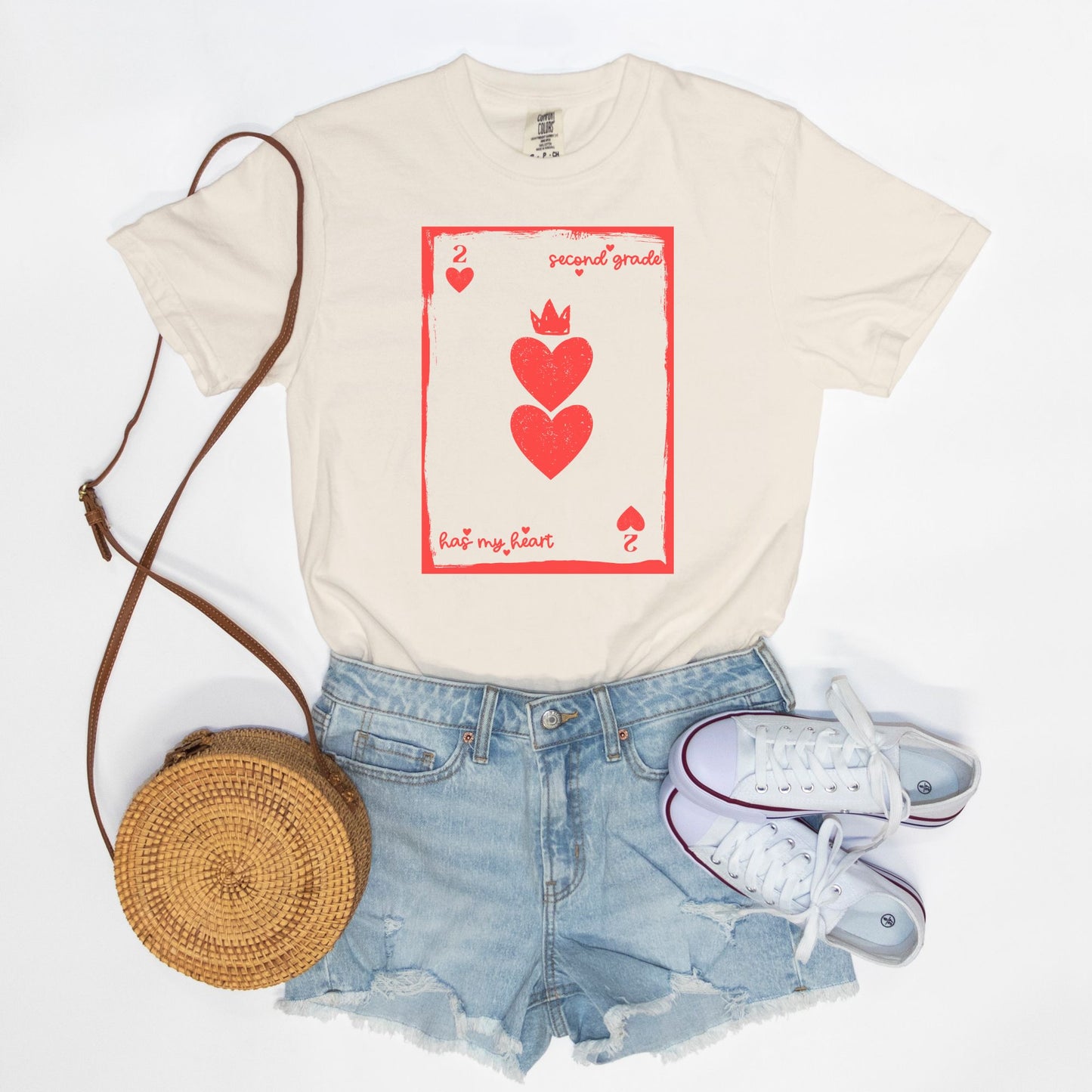 Second Grade Playing Card Tee