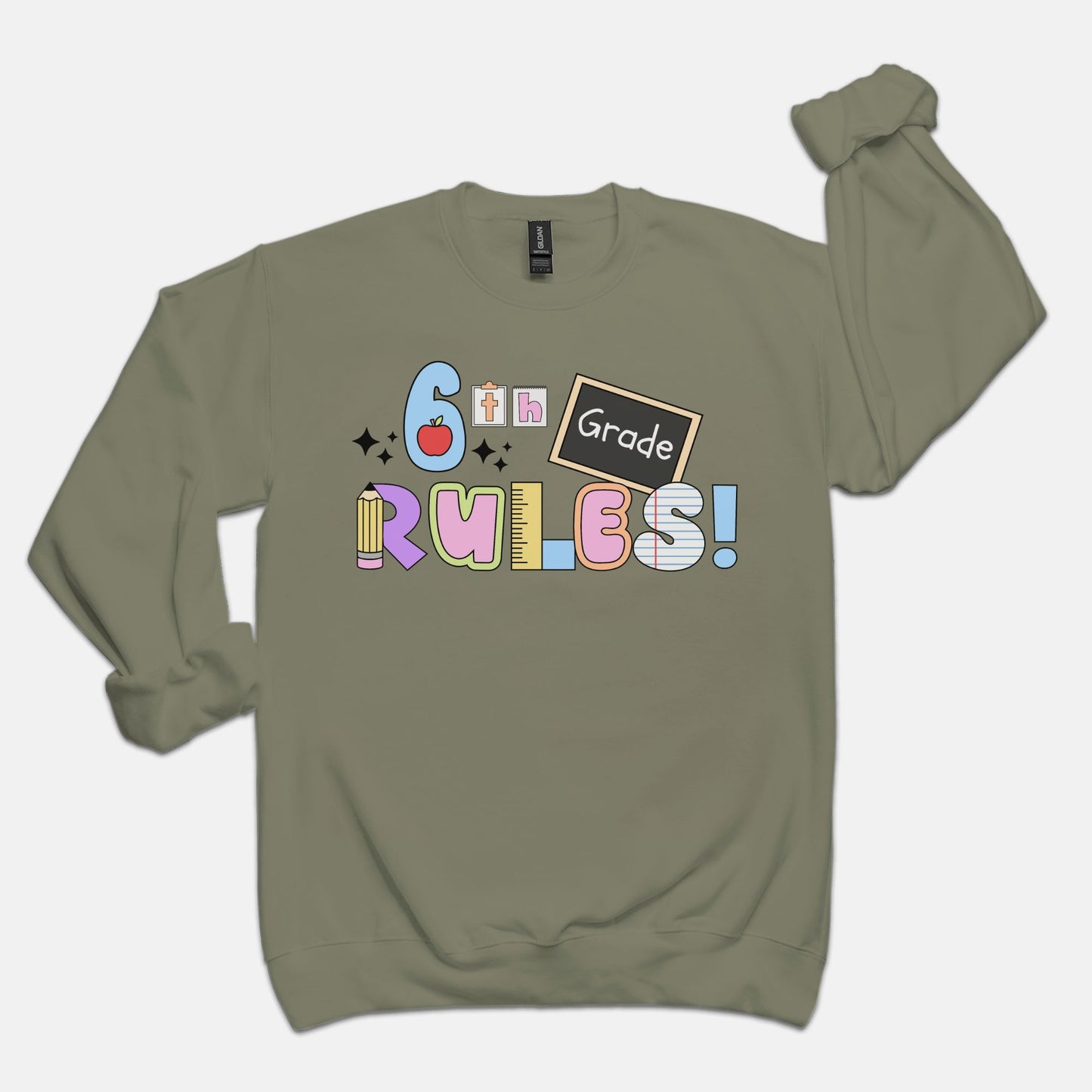 6th Grade Rules Ransom Sweatshirt