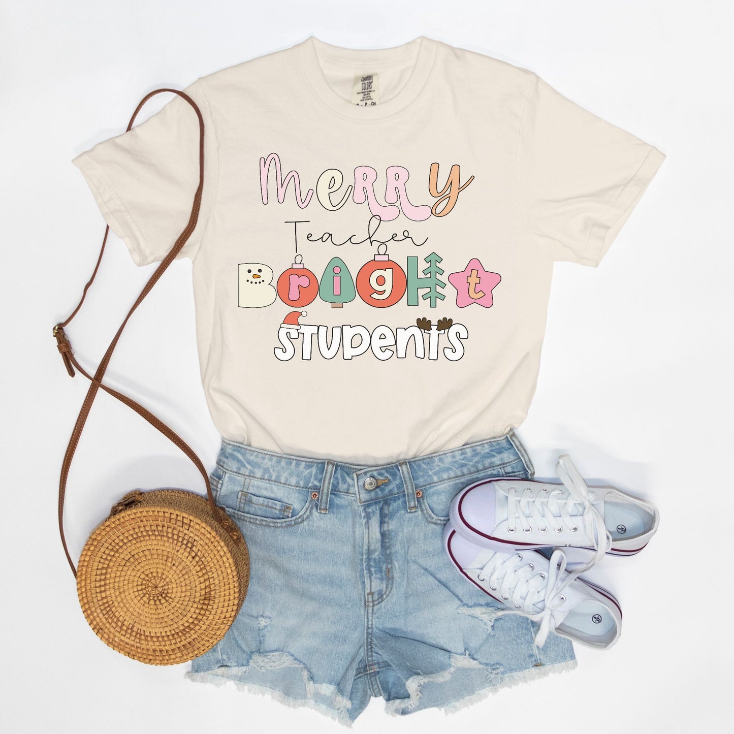 Merry Teacher, Bright Students Tee