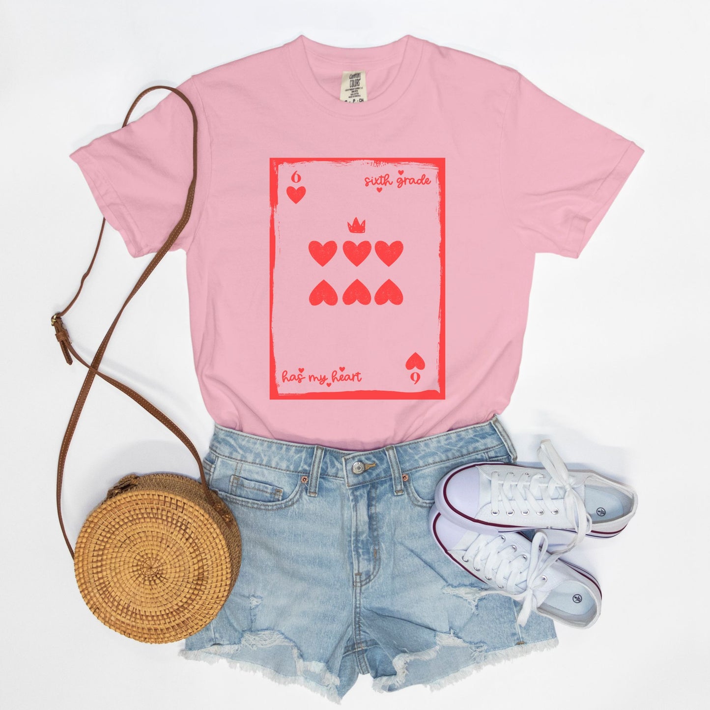 Sixth Grade Playing Card Tee
