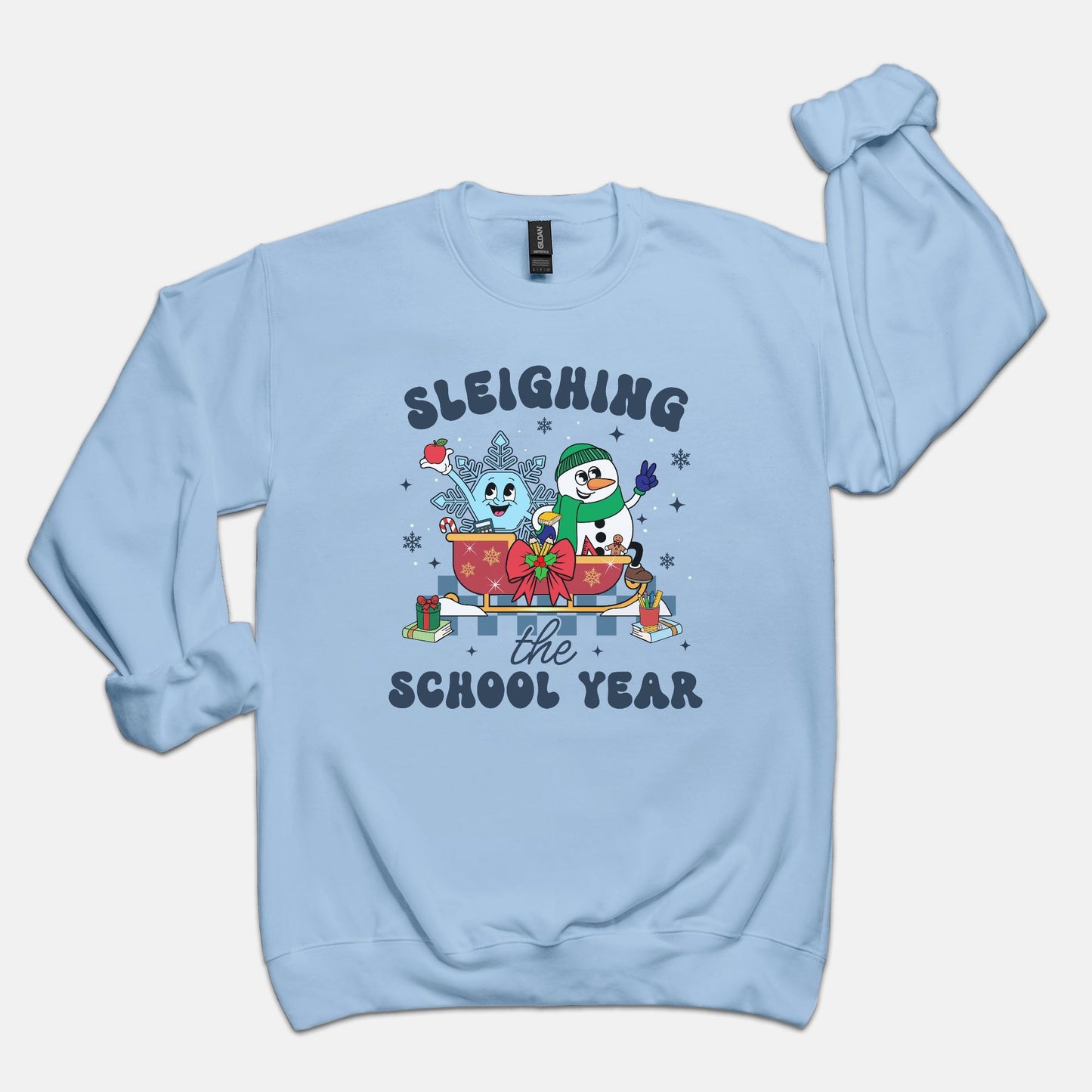 Sleighing The School Year Crewneck Sweatshirt