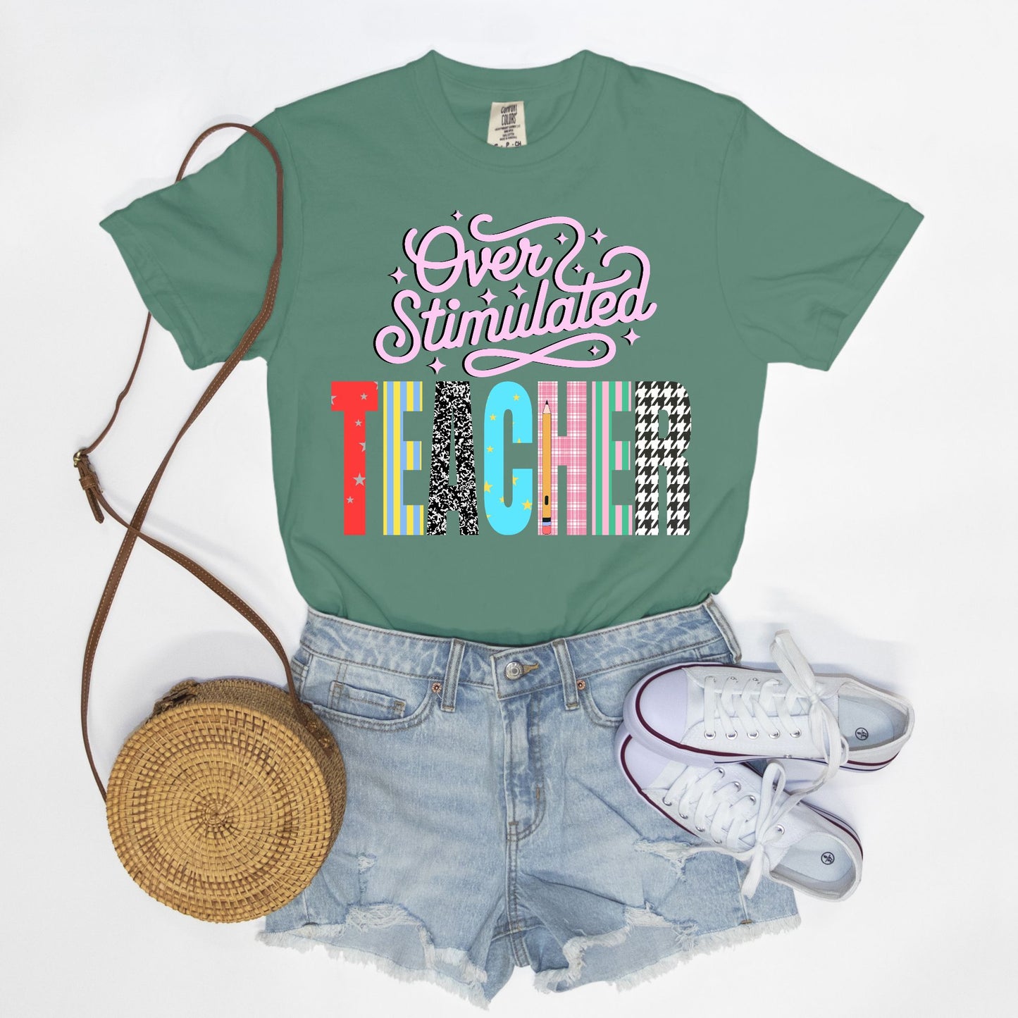 Overstimulated Teacher Tee