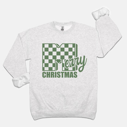 90s Merry Christmas Crewneck Sweatshirt - Green