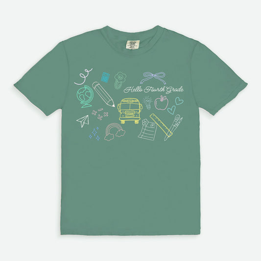 Fourth Grade Chalkboard Tee