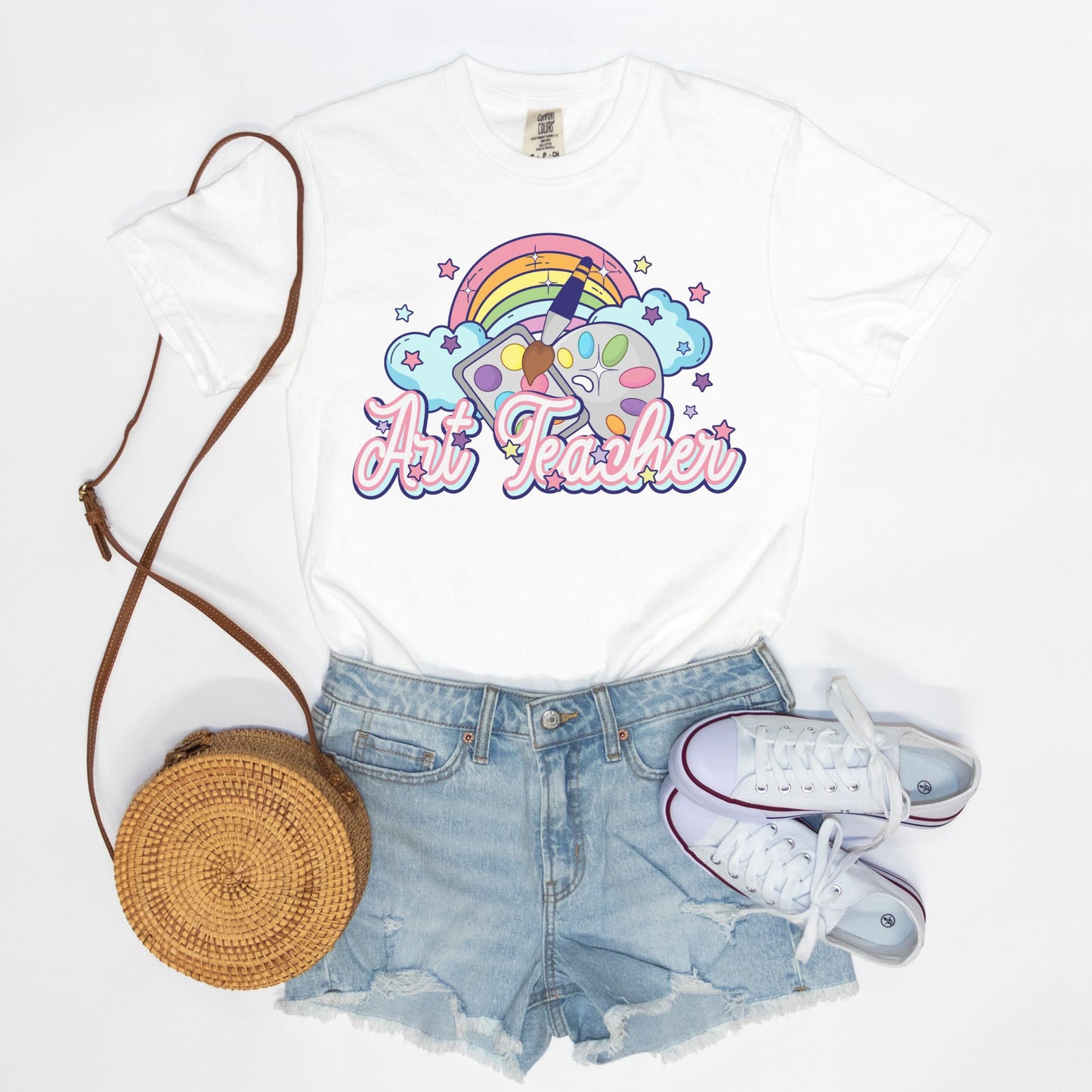 Art Teacher Rainbow Tee