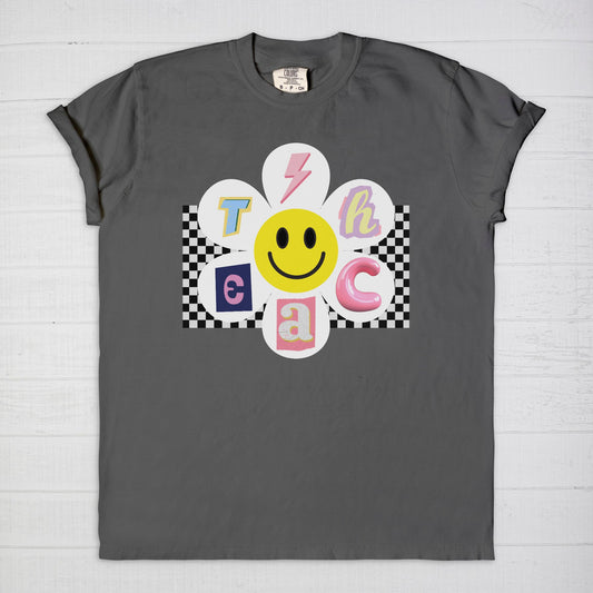 Scrapbook Flower Teach Tee